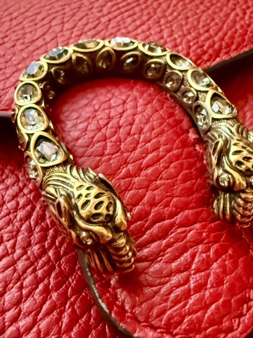 Gucci Red Leather Dionysus Wallet on a Chain - Picture 10 of 15